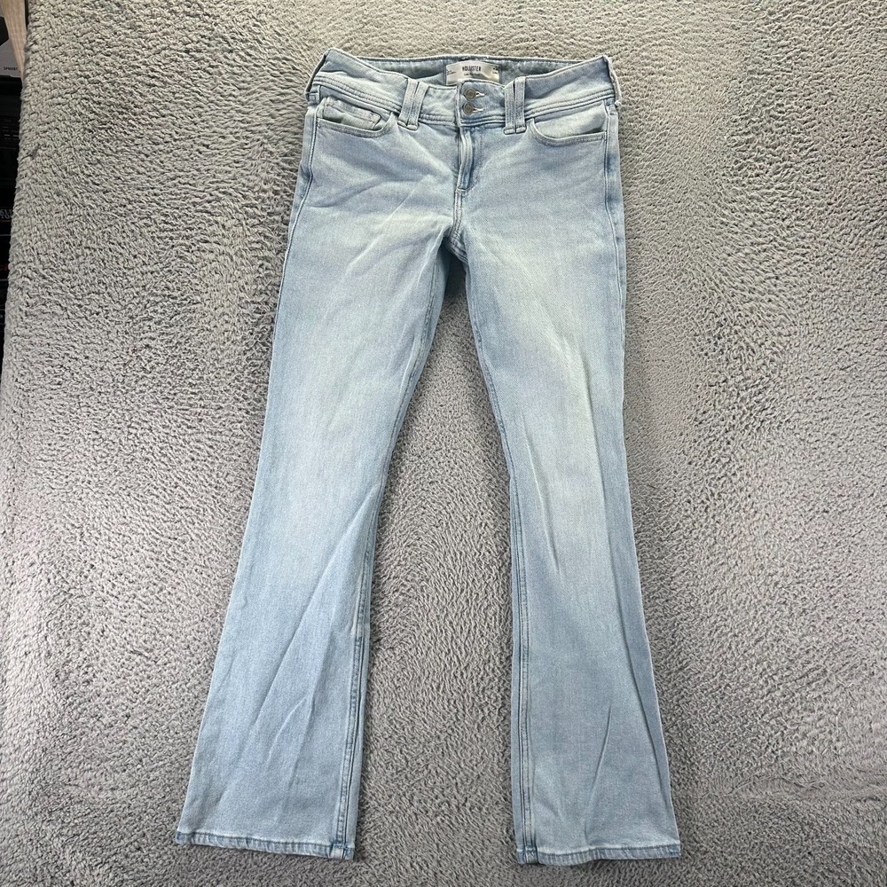 Hollister Jeans Womens 6 Blue Cotton Denim Bootcut Leg Workwear Faded Stretch